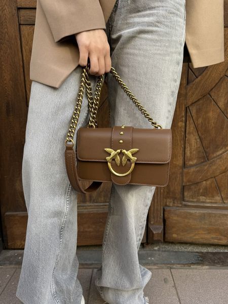 Pinko Mini Love Bag One Simply Brown/Gold