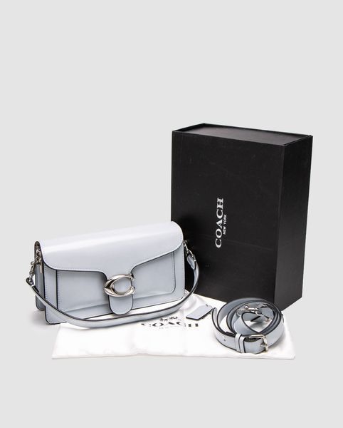 Сумка Coach Tabby Shoulder Bag 26 in Polished Pebble Leather Blue/Silver 99960 фото