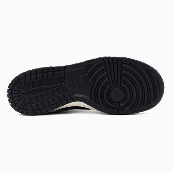 Nike SB Dunk Low Embossed Black Sail 0873 фото