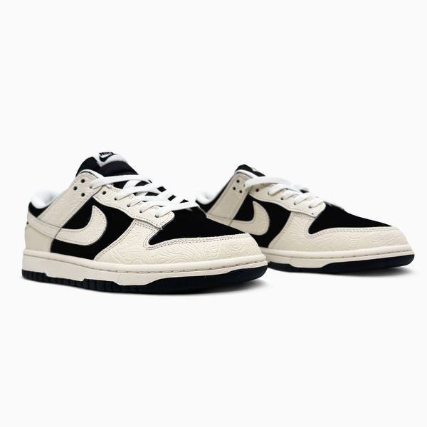 Nike SB Dunk Low Embossed Black Sail 0873 фото