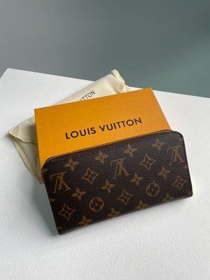 Кошелек Louis Vuitton Zippy Vertical Wallet Brown Canvas Leather 88143 фото