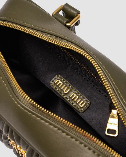 Сумка Miu Miu Arcadie Matelass&eacute; Nappa Leather Bag Green 991013 фото