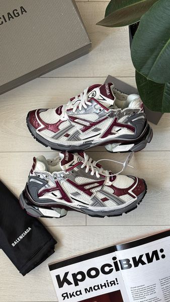 Balenciaga Runner Burgundy Grey BL012 фото