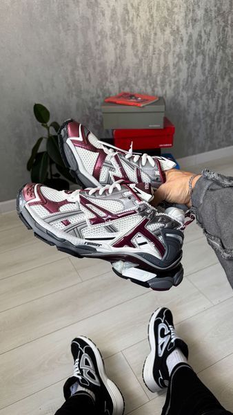 Balenciaga Runner Burgundy Grey BL012 фото
