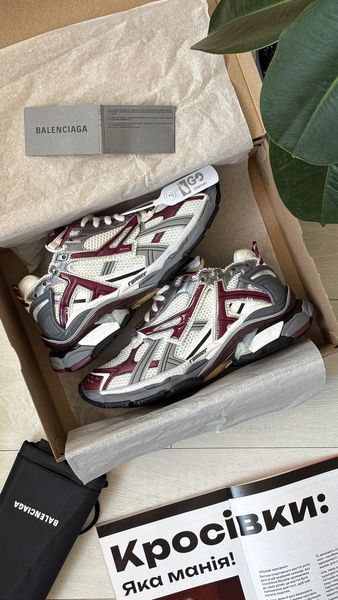 Balenciaga Runner Burgundy Grey BL012 фото