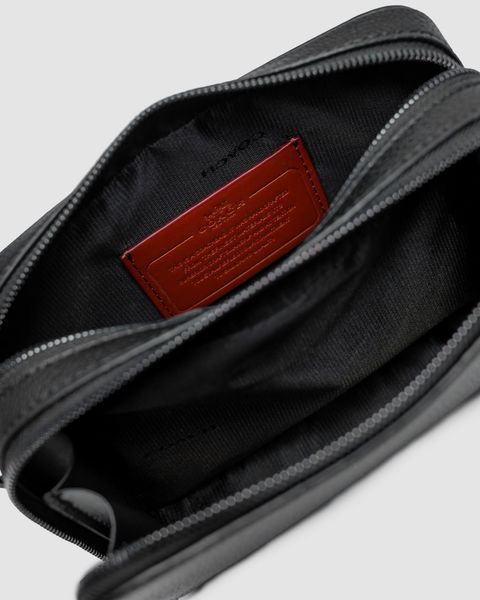 Coach Charter Crossbody Bag 19 in Pebble Leather Total Black 77278 фото