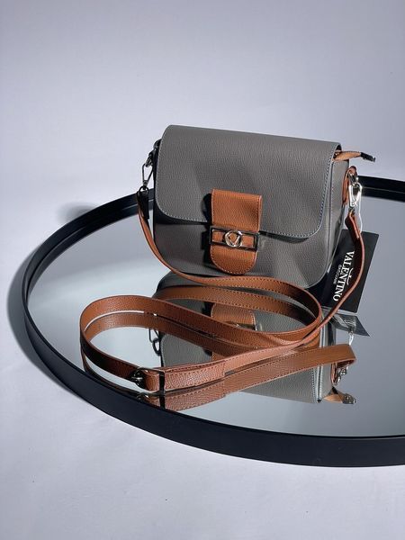 Сумкa Valentino Bag Grey/Brown 25003 фото
