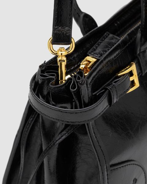 Prada Medium Leather Handbag Black 99630 фото