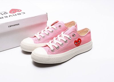 Кеди Converce x Comme des Garcons Low Pink 1008 фото