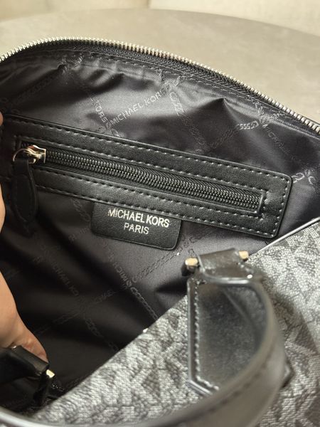 Michael Kors Hayes Duffle Crossbody Bag Grey