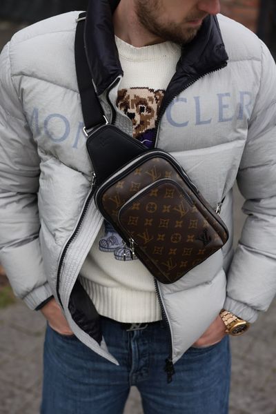 Louis Vuitton Avenue Slingbag Monogram Macassar Canvas Brown 77269 фото