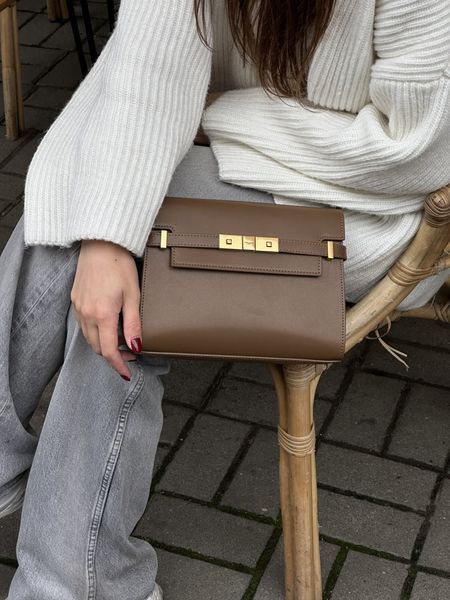 Сумкa Saint Laurent Manhattan Medium Leather Shoulder 99571 фото