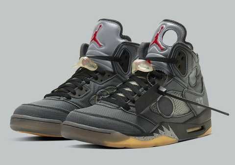 OFF WHITE × NIKE AIR JORDAN 5 RETRO Мужские кроссовки Nike Air Jordan 5 Retro X Off-White купить в