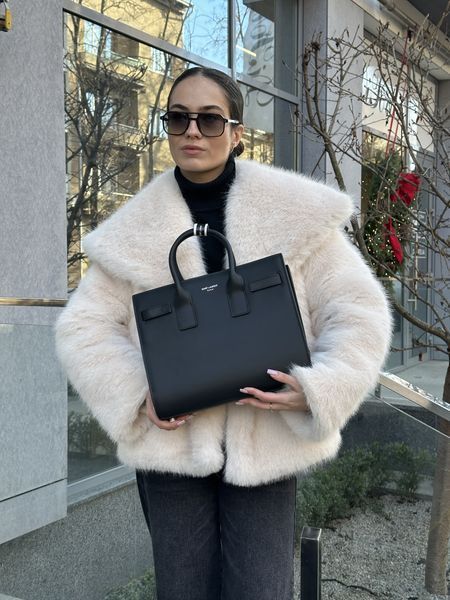 Saint Laurent Sac De Jour Nano in Graied Leather Black 99647 фото