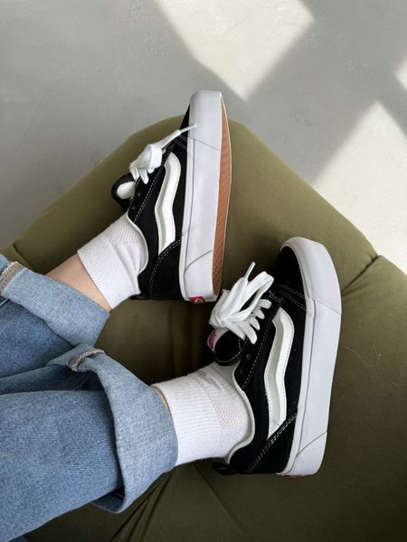 Vans Knu Skool Platform Black/White 0024 фото
