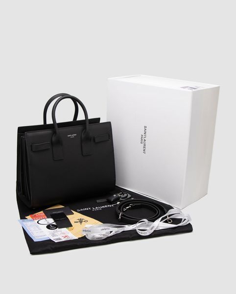 Saint Laurent Sac De Jour Nano in Graied Leather Black 99647 фото