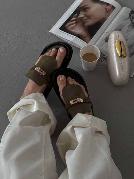 Empire sandal Hermes Army Green H19 фото