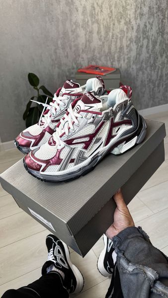Balenciaga Runner Burgundy Grey BL012 фото
