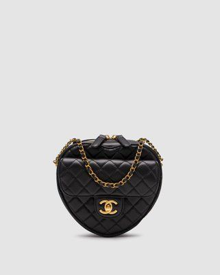 Сумка Chanel Heart Chain Clutch Bag Black 99881 фото