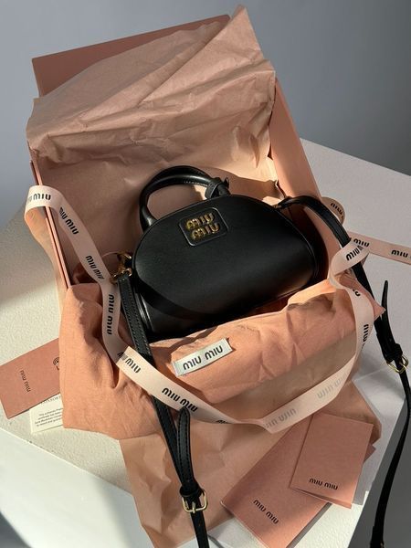 Сумкa MiuMiu Leather Top-Handle 99334 фото