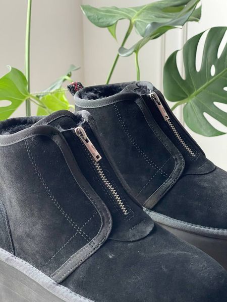 UGG Neumel Platform Zip Slipper Black 1427 фото