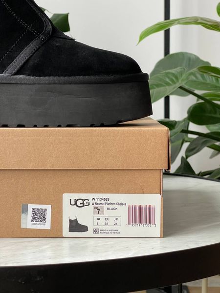 UGG Neumel Platform Zip Slipper Black 1427 фото