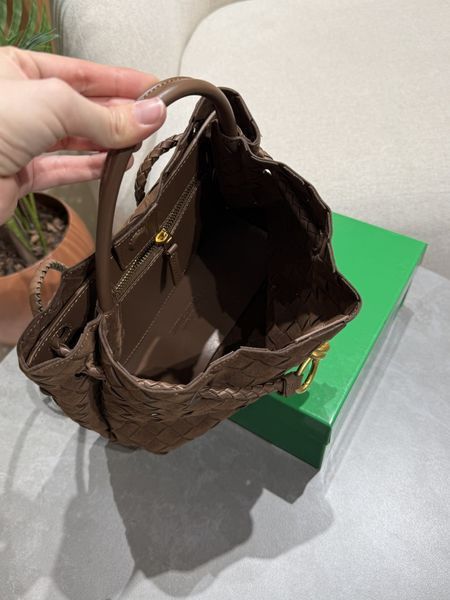 Bottega Veneta Small Andiamo Suede Amber