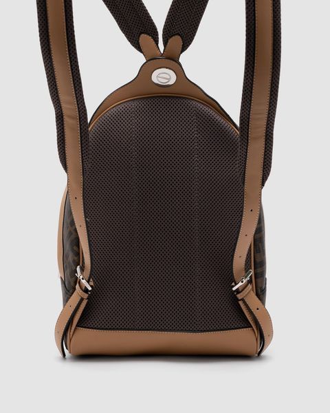 Fendi Chiodo Small Fendi Diagonal Brown FF Canvas Backpack 99633 фото