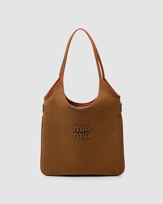 Miu Miu Ivy Suede Bag Brown 99620 фото