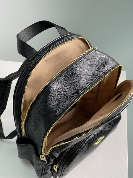 Рюкзак Coach Mini Court Black Pebbled Leather Shoulder Backpack Bag 99200 фото