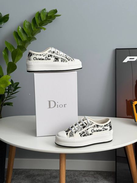 Dior B23 Platform White Black Logo 2067 фото