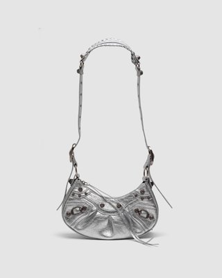 Balenciaga Le Cagole XS Shoulder Bag Silver 99546 фото