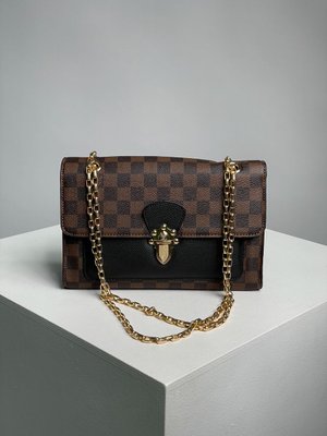 Сумкa Louis Vuitton Victoire Monogram Canvas Calf Leather Brown/Black 01193 фото