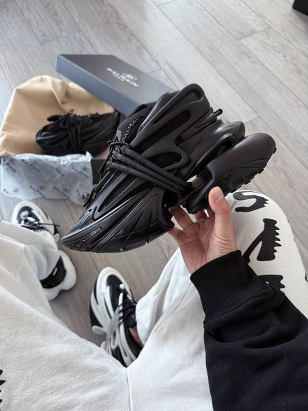 Кросівки Balmain Unicorn Low-Top Black 03455 фото