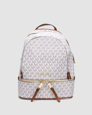 Рюкзак Michael Kors Large Rhea Logo Backpack White 991015 фото