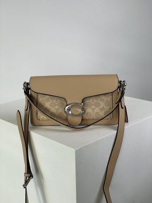 Сумкa Coach Tabby Shoulder Bag 26 With Signature Canvas Sand Taupe 99149 фото
