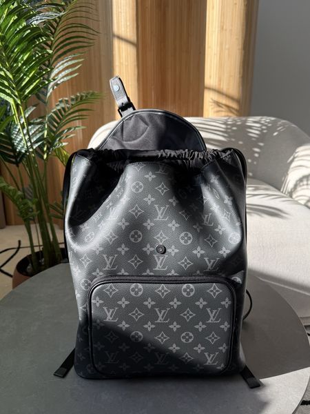 Louis Vuitton Montsouris Backpack Monogram Eclipse Grey 77291 фото