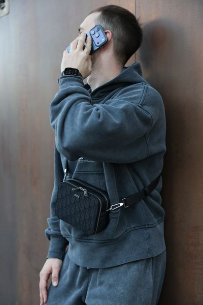 Dior Oblique Zipped Pouch with Strap 77271 фото