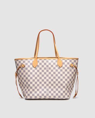 Сумка Louis Vuitton Neverfull MM Damier Azur Rose Beige 99943 фото
