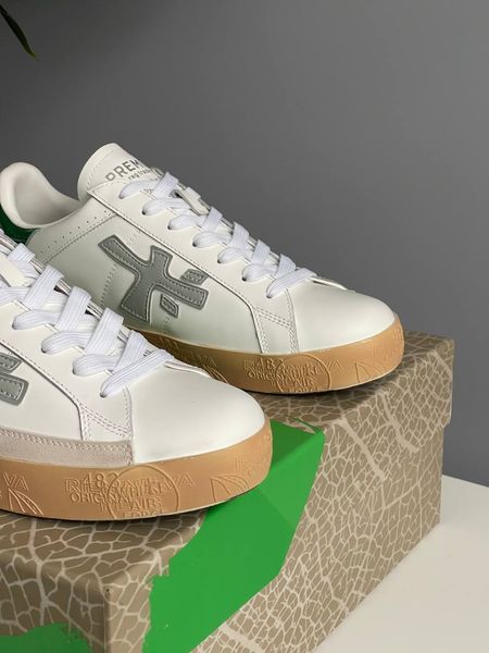 Premiata Steven White Green Grey Beige 1829 фото