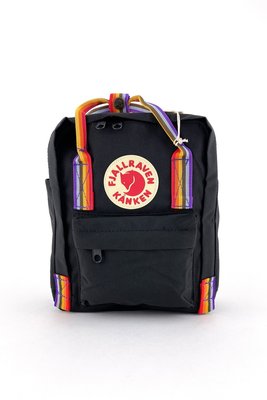 Рюкзак Fjallraven Kanken Mini Black Rainbow Pattern 7809 фото