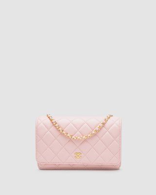 Chanel Classic Wallet on Chain Pink/Gold