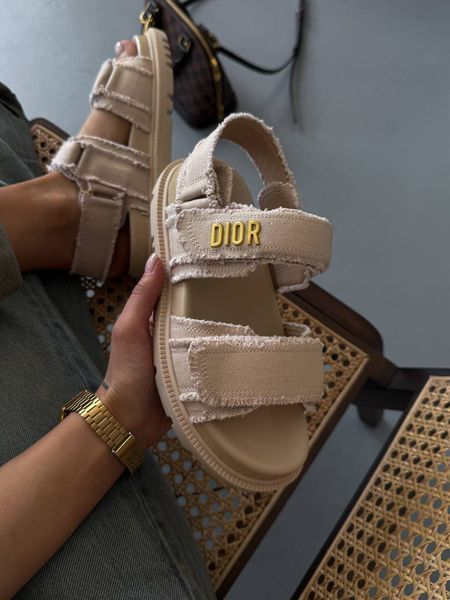 Dior Sandals Beige Jeans D050 фото