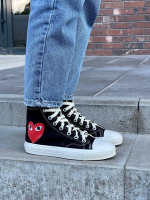 Кеди Comme Des Garçons Play x Converse High ‘Black’ 2 559 фото