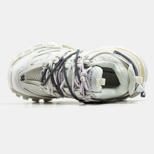 Кроссовки Balenciaga Track Trail Laces Sneaker in White/lilac 58912 фото