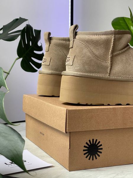 UGG Ultra Mini Platform Khaki 1415 фото