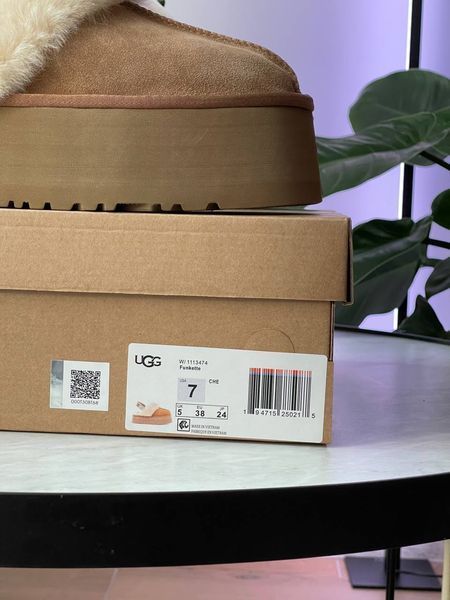 UGG Funkette Slipper Platform Chestnut 1122 фото