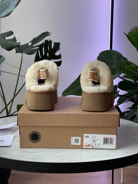 UGG Funkette Slipper Platform Chestnut 1122 фото