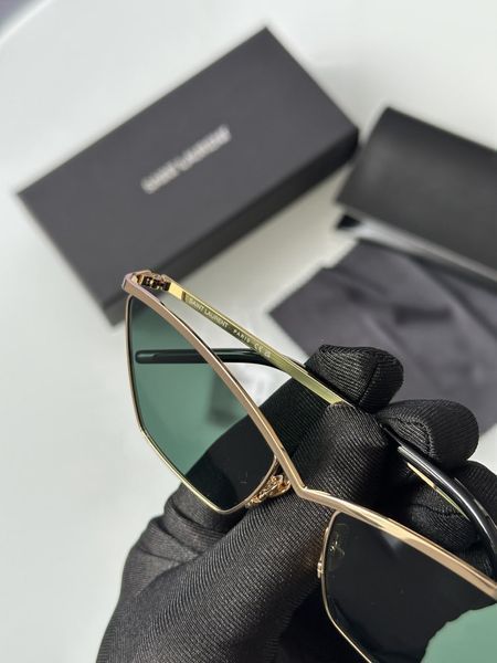 Saint Laurent SL 637 001 Green/Gold L Sunglasses