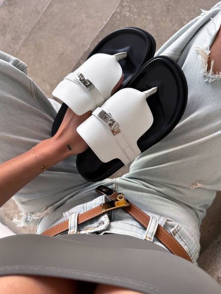Empire Sandal Herm&egrave;s Blanc White H30 фото